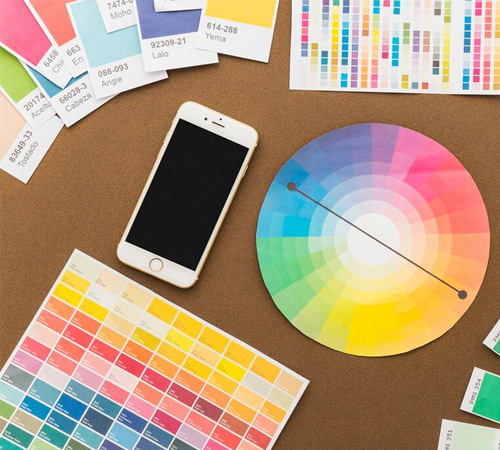 couleurs sur des palettes