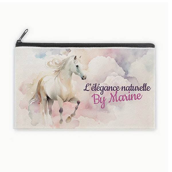 Trousse avec une illustration d'un cheval 