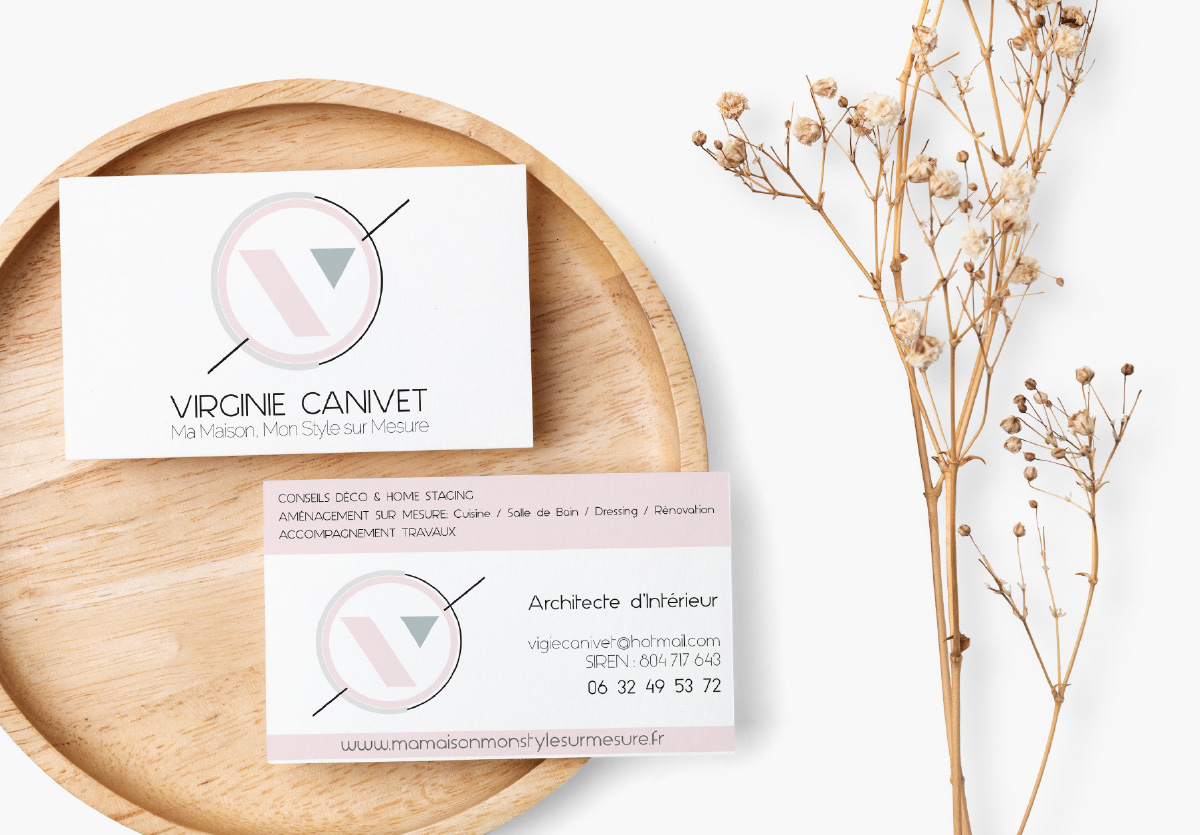 Logo et carte de visite Virginie Canivet